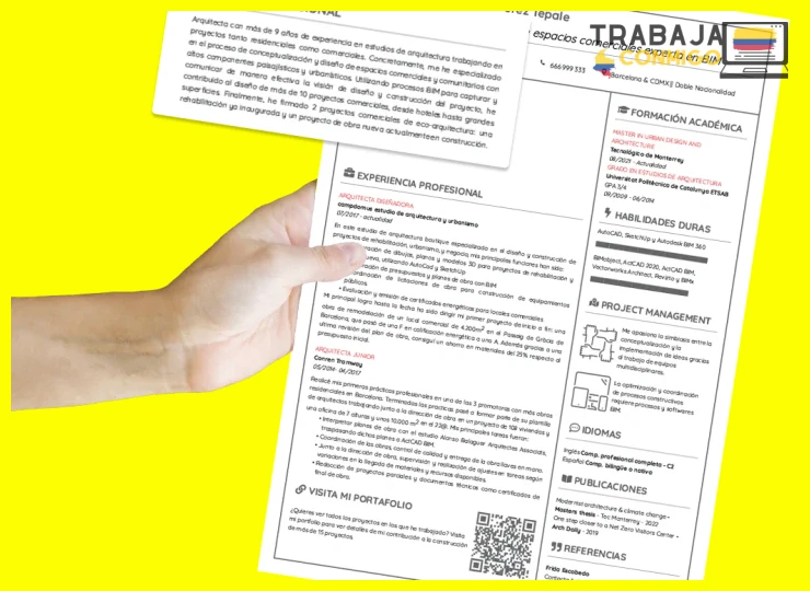 Actualizar datos de contacto y formato del CV al estándar del país destino