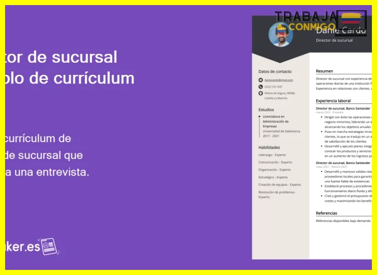 Archivo editable de tu currículum base en Word o PDF