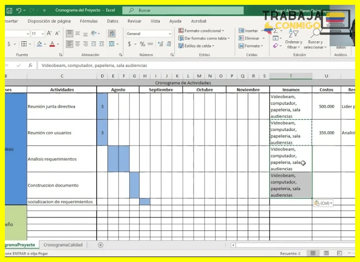 Lista de tareas administrativas pendientes y su prioridad