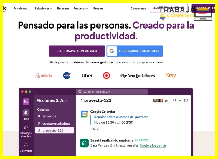 Slack para comunicación en equipo
